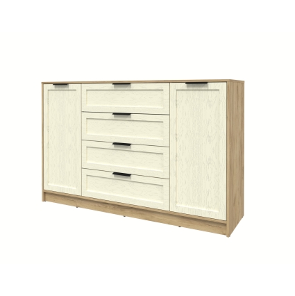 Тумба Тренд КТ-Т160 (Дуб золотой ЛДСП/ Дуб снежный ЛМДФ) Ш1600 В1020 Г451